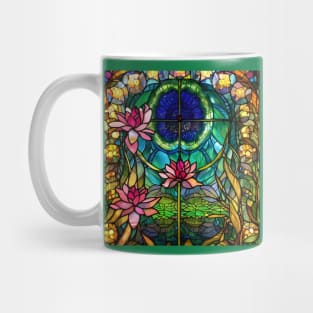 Stained Glass Lotus Flowers Mug